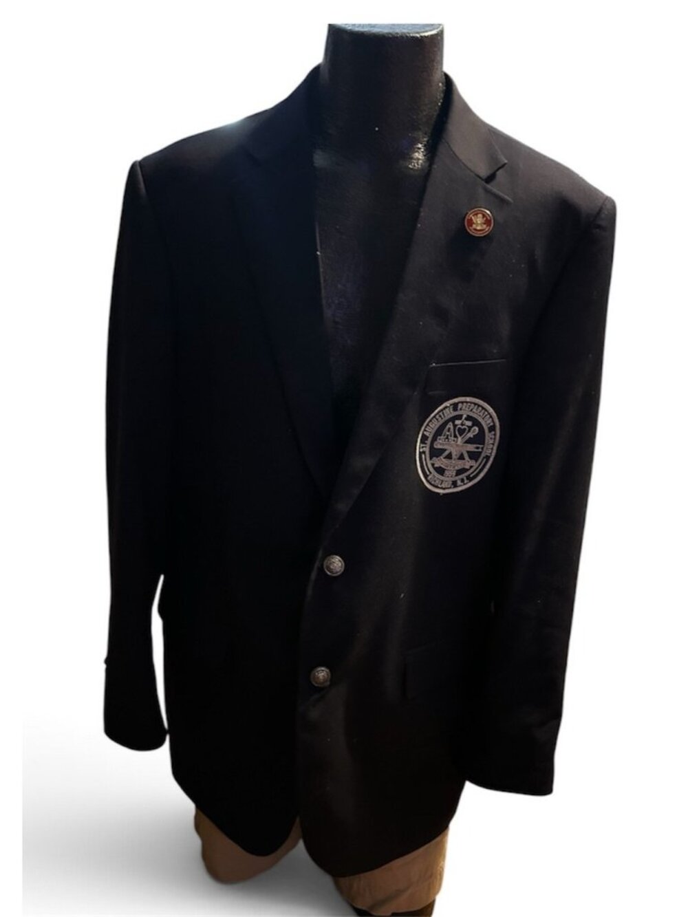 St. Augustine Prep School Uniform Blazer Jacket 46L Bocaccio Uomo